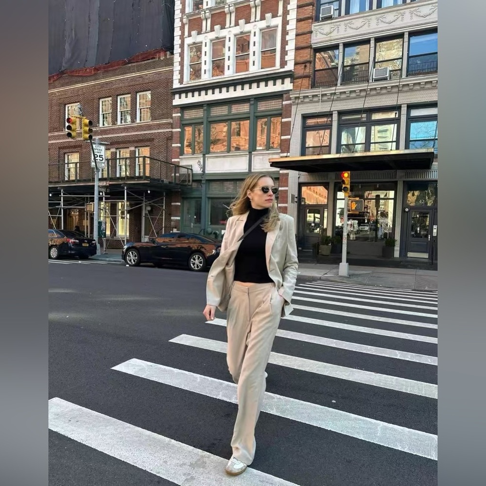 NWT $698 Frame Women's Grandfather Linen-Blend Jacket